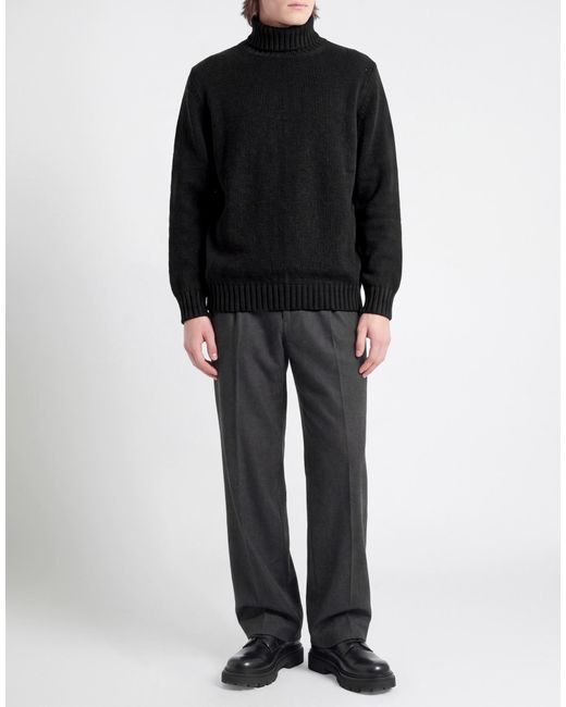 Fedeli Blue Turtleneck for men