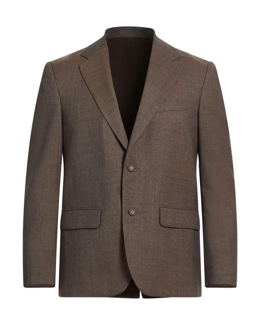 Officine Generale Brown Blazer Virgin Wool for men