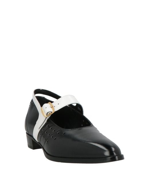 Bally Black Ballet Flats Calfskin