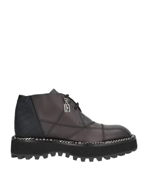 Dolce & Gabbana Gray Ankle Boots Leather for men