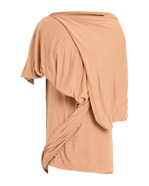 Rick Owens Natural Sand Top Viscose, Cotton, Polyamide, Silk
