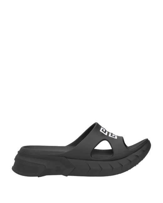 Givenchy Black Marshmallow Flat Sandals for men