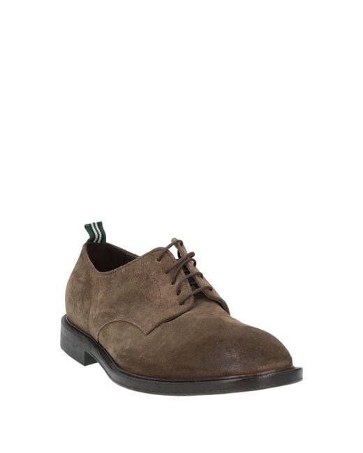 Green George Brown Lace-Up Shoes Leather for men