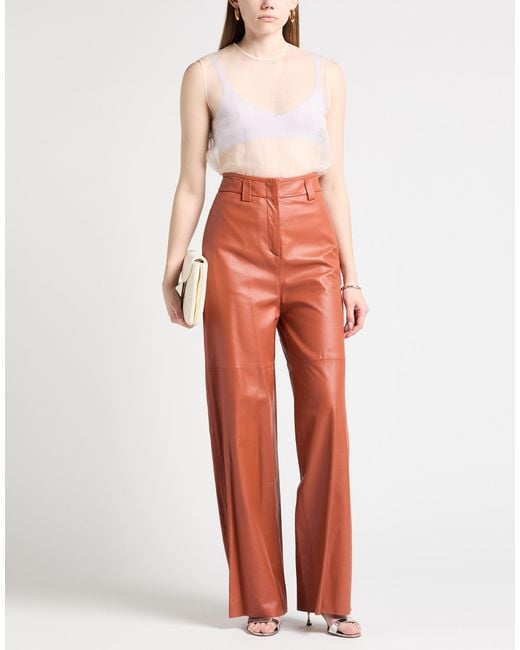 Moorer Orange Pants Lambskin