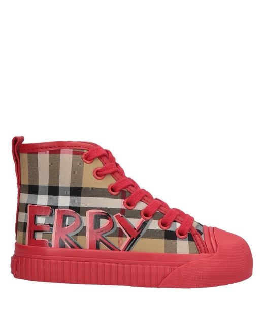 Burberry High-tops & Sneakers in Red for Men | Lyst