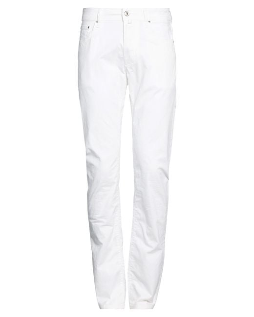 Jacob Cohen White Pants Cotton, Elastane for men