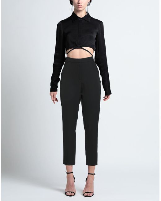 Soallure Black Pants Polyester, Elastane