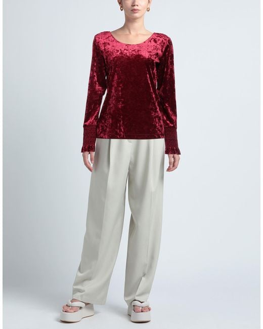 Frase - Francesca Severi Red Top Polyester, Elastane
