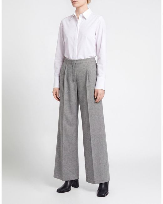 8pm Gray Pants Polyester, Viscose, Wool