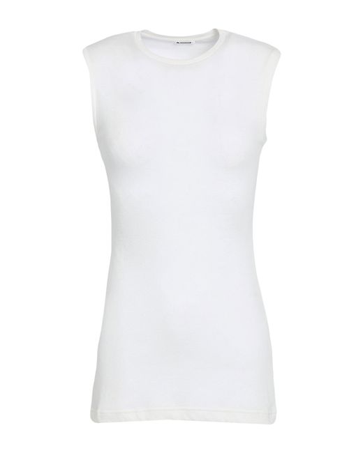 Jil Sander White Tank Top Cotton