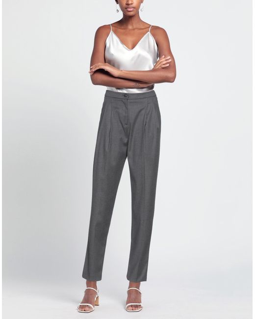 Nora Barth Gray Pants Polyester, Viscose, Elastane