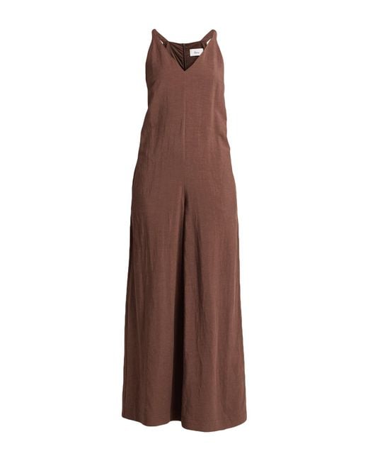 8pm Brown Jumpsuit Viscose, Linen