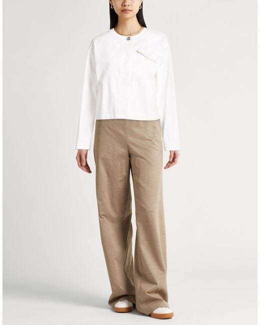 Malo White Denim Outerwear Cotton, Elastane