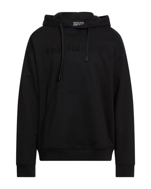 Versace Jeans Couture Black Sweatshirt Cotton, Elastane for men