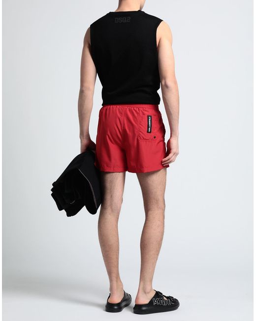 Bañadore tipo bóxer Karl Lagerfeld de hombre de color Red