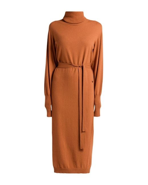 Ottod'Ame Orange Midi-Kleid