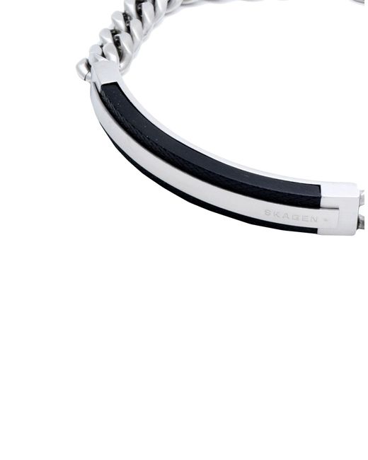Skagen White Bracelet Aluminum, Stainless Steel for men