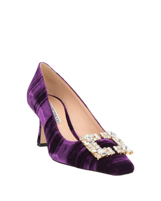 FRANCESCO SACCO Purple Pumps