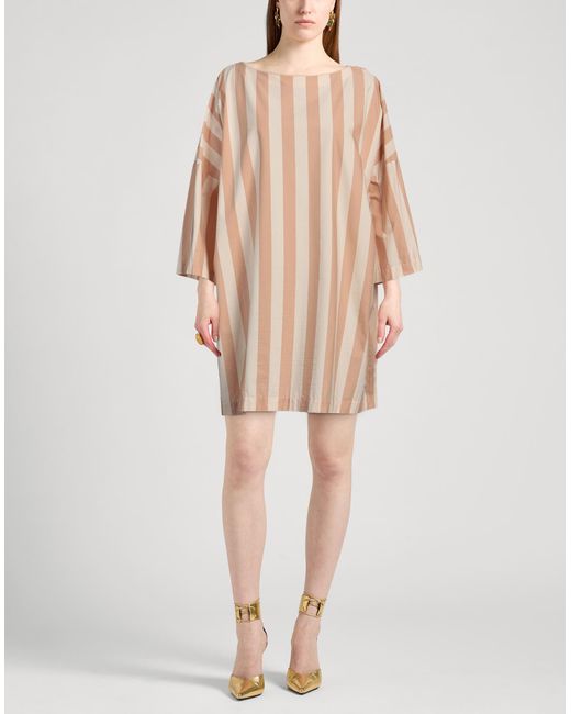 Liviana Conti Natural Mini Dress Cotton, Polyamide, Elastane
