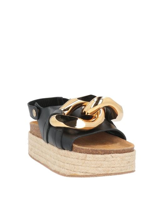 J.W. Anderson Black Espadrilles Leather