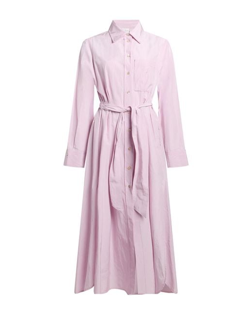 Forte_forte Pink Maxi Dress Polyester, Cotton