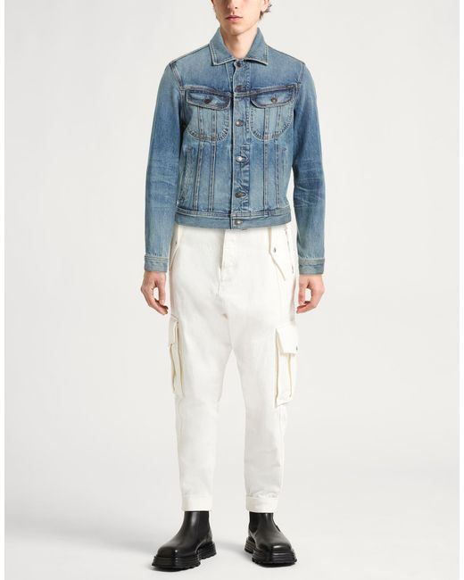 Tom Ford Blue Denim Outerwear Cotton, Polyurethane for men