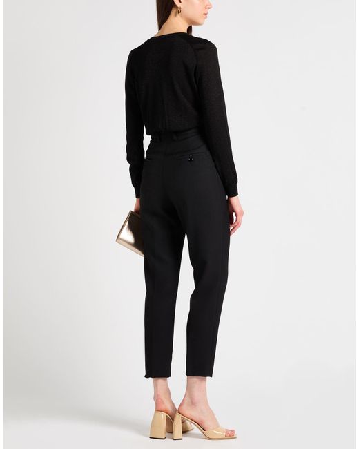Elisabetta Franchi Black Bodysuit Viscose, Polyester, Metallic Fiber, Polyamide, Elastane