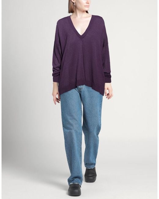 Manila Grace Purple Sweater Acrylic, Wool, Viscose