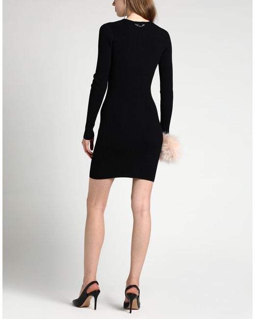 DSquared² Black Mini Dress Viscose, Polyester