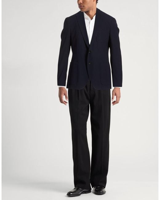Boss Blue Blazer Virgin Wool, Polyamide, Elastane for men