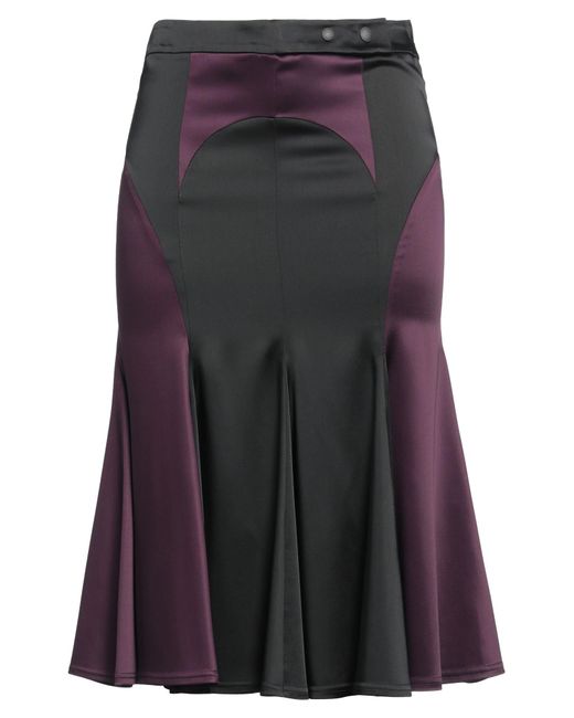 Off-White c/o Virgil Abloh Black Midi Skirt Acetate, Viscose, Elastane