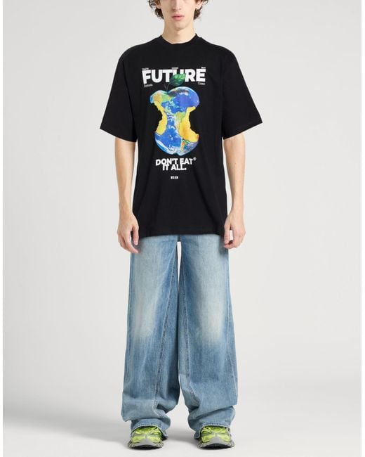 MSGM Black T-Shirts for men