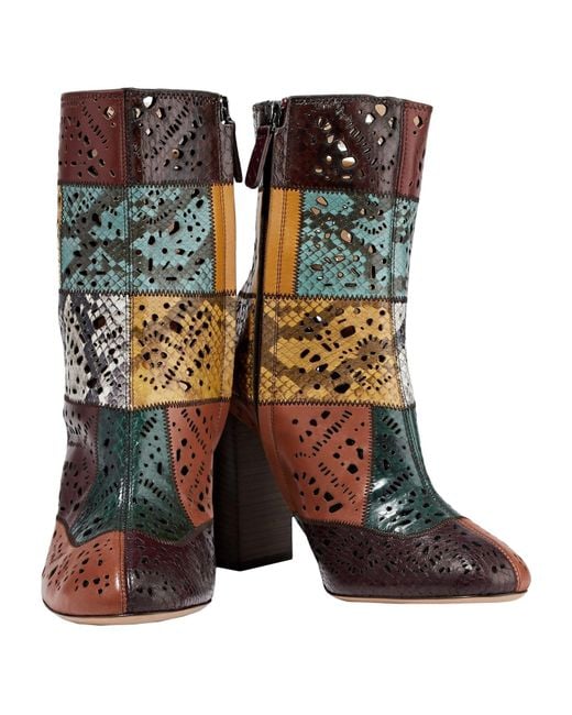 Chloé Multicolor Ankle Boots