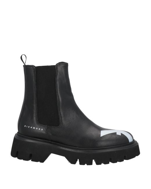 John Richmond Black Ankle Boots for men