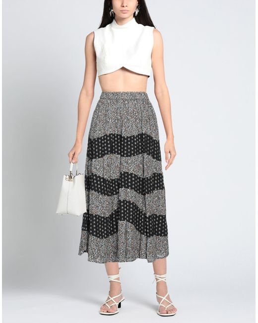 Sea Gray Midi Skirt