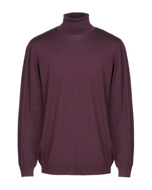Drumohr Men's Turtleneck - Purple - Turtlenecks