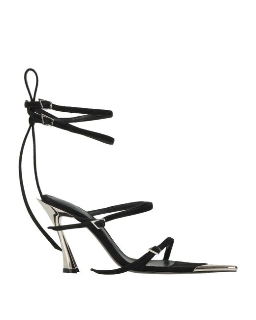 Mugler Black Sandals Leather