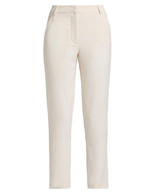 Soallure White Cream Pants Polyester, Elastane