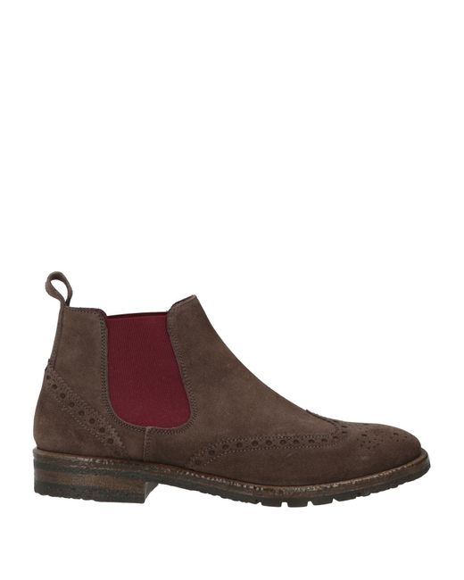 Antica Cuoieria Brown Dark Ankle Boots Leather for men