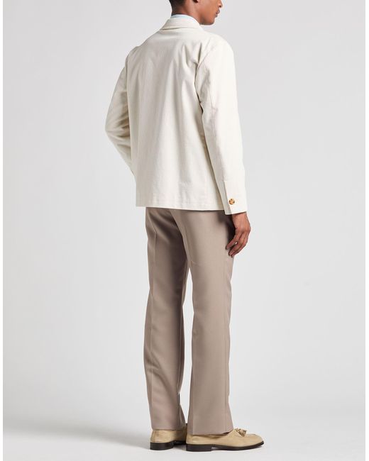 Lardini Natural Ivory Jacket Cotton, Elastane for men
