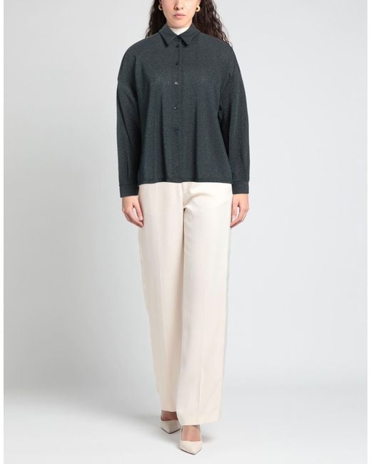 Haveone Black Shirt Viscose, Metal, Polyamide, Elastane