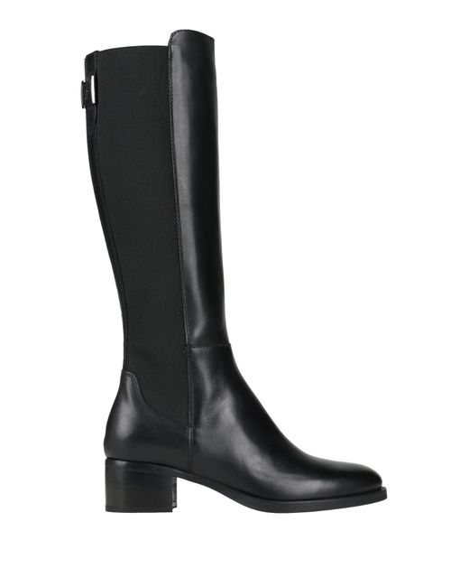 Nero Giardini Black Boot Leather, Textile Fibers