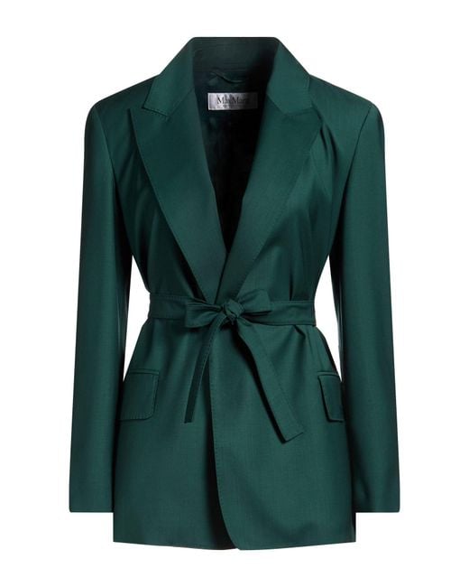 Max Mara Green Blazer Virgin Wool