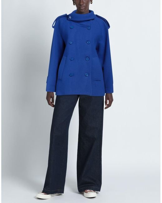 Dondup Blue Coat Virgin Wool, Polyamide, Cashmere