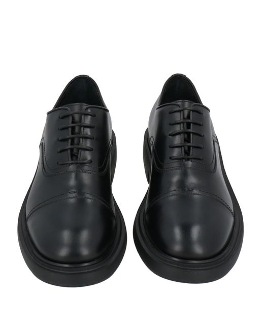 Ferragamo Black Lace-Up Shoes Leather for men