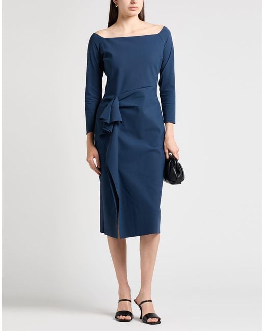 La Petite Robe Di Chiara Boni Blue Midi Dress Polyamide, Elastane