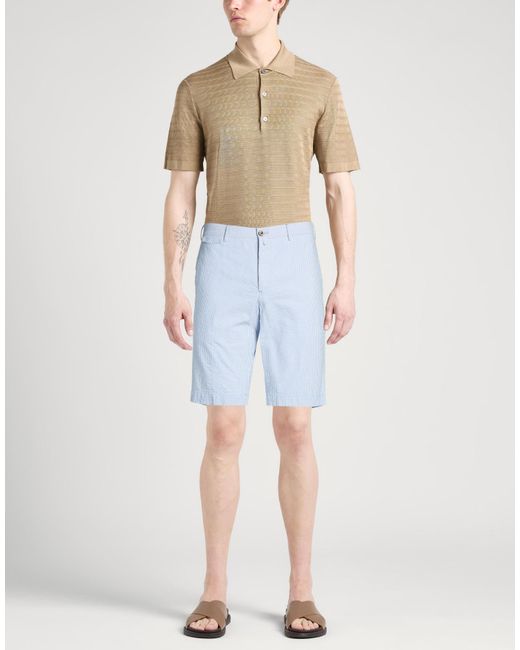 PT Torino Blue Azure Shorts & Bermuda Shorts Cotton, Elastane for men