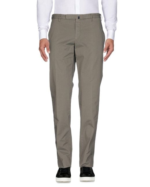 Incotex Gray Pants Cotton, Elastane for men