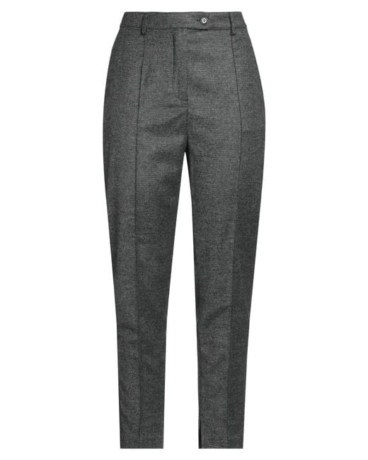 Pinko Gray Pants Viscose, Wool, Polyester, Elastane