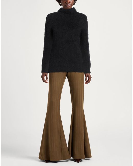 Sportmax Black Turtleneck Alpaca Wool, Polyamide, Elastane